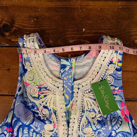 NWT Lilly Pulitzer Carlotta Blue Peri Pinch Pinch 6 Women's Stretch Shift Dress - Picture 16 of 16